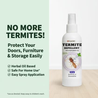 PrettyBUYERS Herbal Termite Repellent Spray with Peppermint Oil | Organic Dimak Marne Ka Spray 200ml (Pack Of 1)
