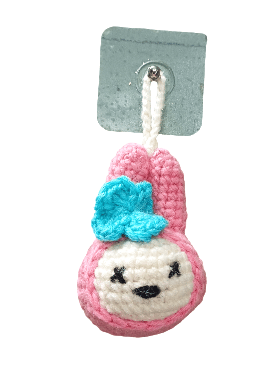  Handmade Crochet Bunny Keychain / Bag Charm