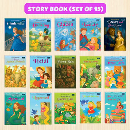 Set of 15 Books Combo My First Little Fairy Tales Series (2) - Magical Stories, Moral Lessons, Early Reading, Colorful Illustrations