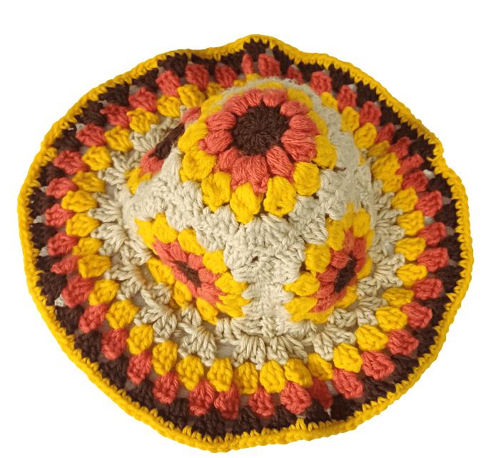 Handmade Crocheted Multicolor Cap