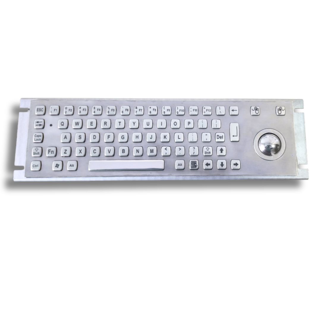 Stainless Steel Metal Keyboard with Trackball | IP65 Rated