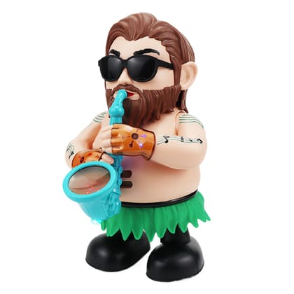 KTRS Enterprise Electric Dancing Saxophonist Toy for Kids Educational Toy Featuring Left Right Swinging and Lights Baby Gift
