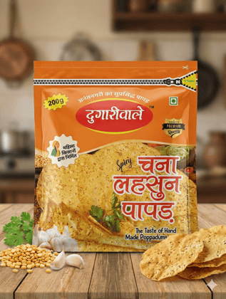  Dugariwale Chana & Garlic Papad 200 gm