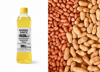 Peanut Cooking Oil, Groundnut Oil, Moongfali Tel, Singdana Oil, Arachis Oil 450ml