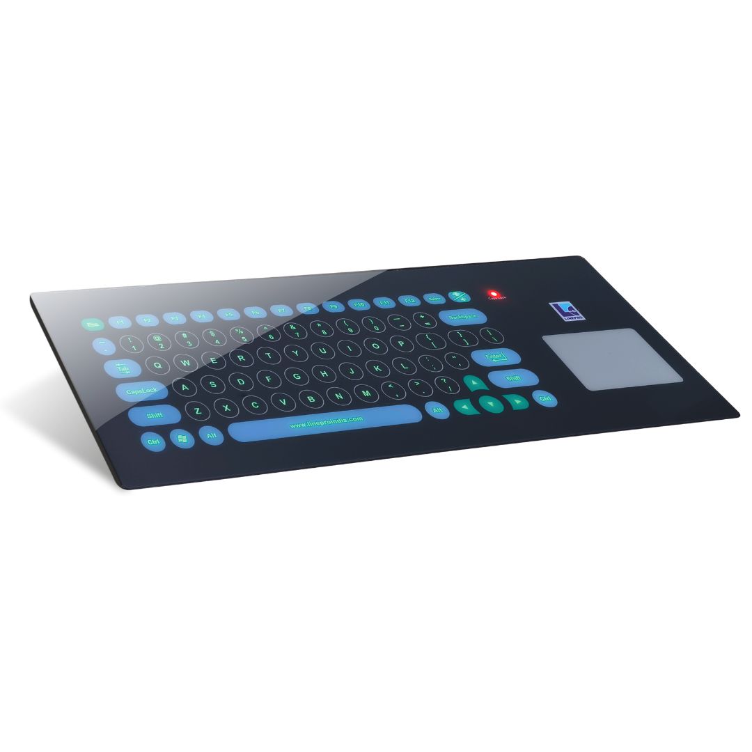 Linepro PC CapacitiveTouch Keyboard | Spill Resistant | Flat & Glossy Surface | Backlight Illumination