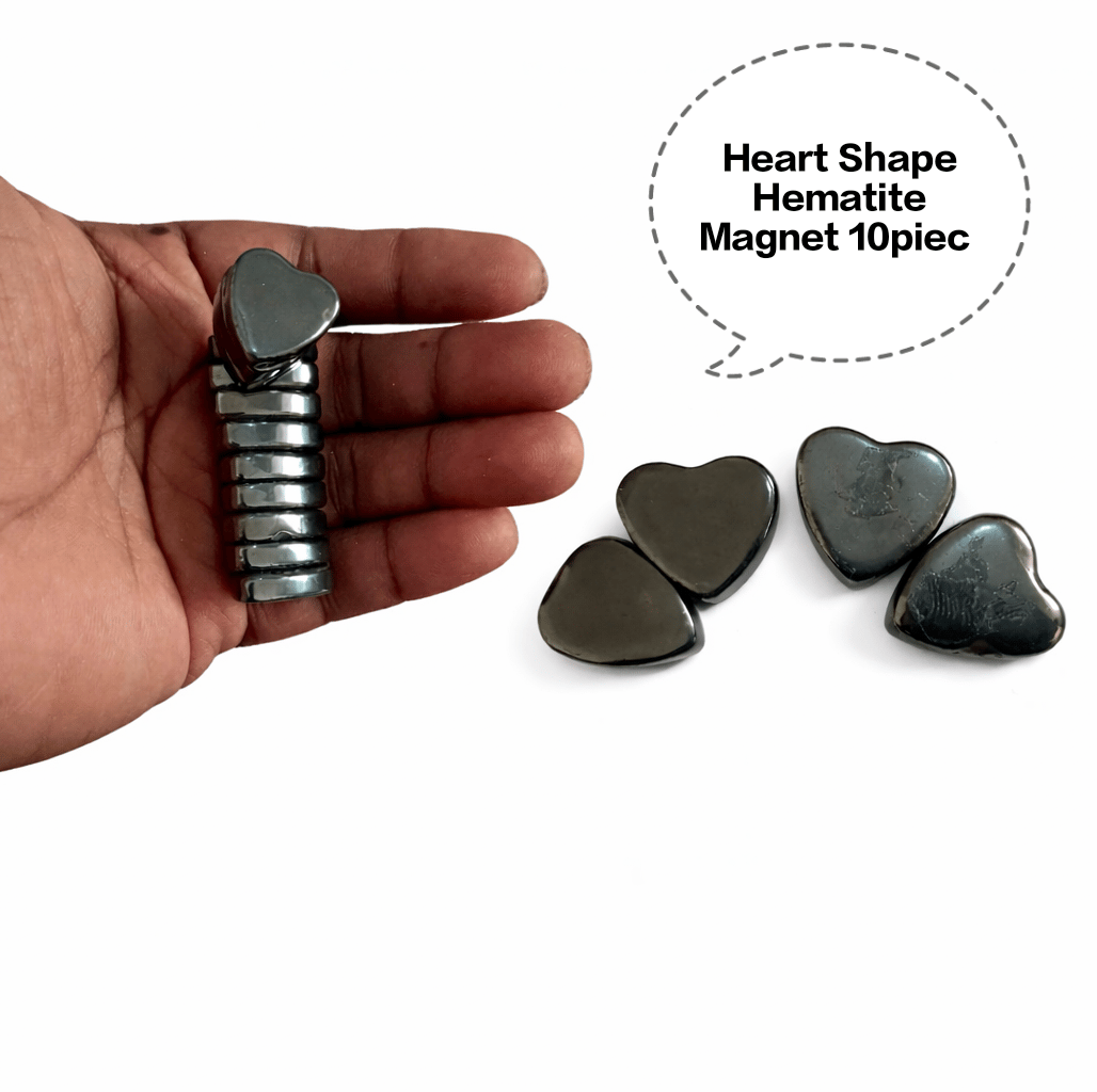 Heart Shape Hematite Magnet, Hematite Heart Magnet, Magnetic Hematite Heart, Heart Healing Magnet, Hematite Love Magnet 10piec