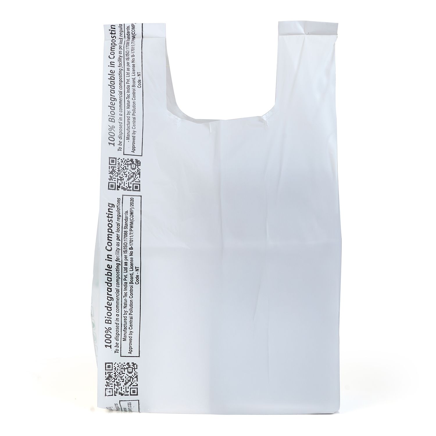 Lakmo Crafts 100% Compostable Carry Bags | Pack of 50 bags | 13x16 inches