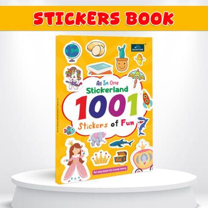 1001 All in One Stickerland sticker book for Kids, Childrens and Toddlers - All Theme Based Fun Stickers, Peel and Paste Activities for Girl and Boys - Perfect for Preschoolers - Ages 3+ Years