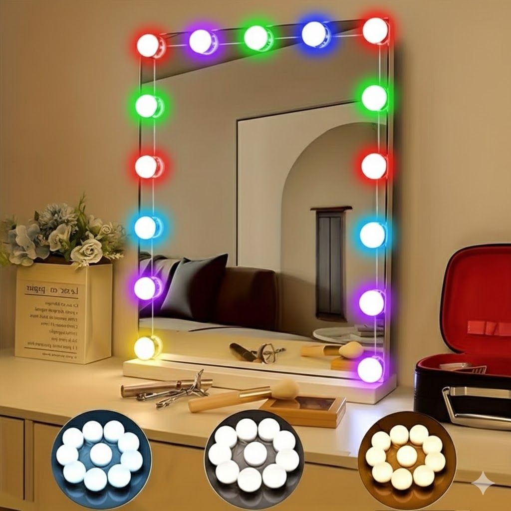  GLOWSERIE Makeup Mirror with Smart RGB Bulb Lighting