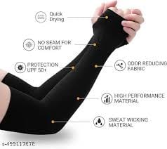 Mild compression full arm sleeves with thumb holes