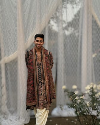Sohail Mughal In Taramj Multi Kurta Patiyala Set With Dupatta