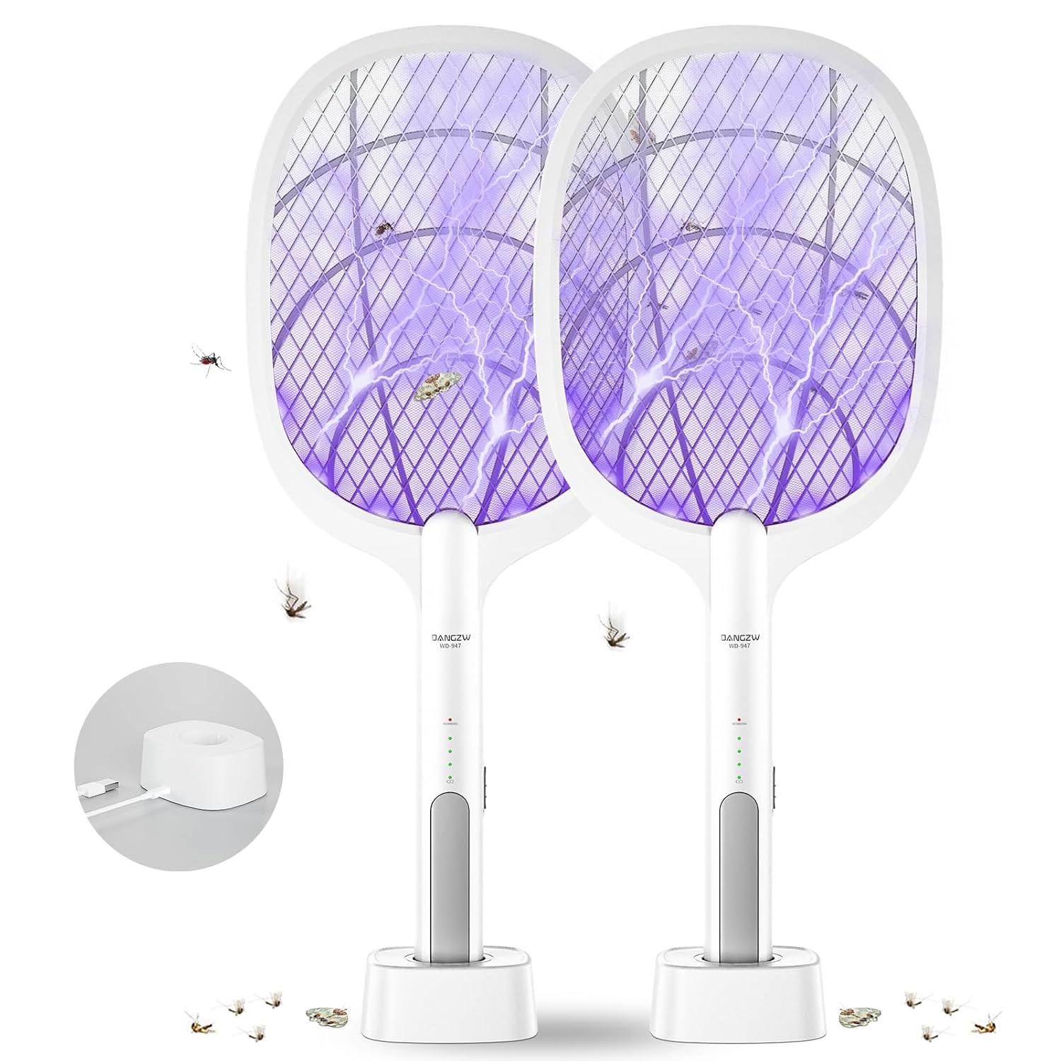  GLOWSERIE USB Rechargeable Bug Zapper Racket