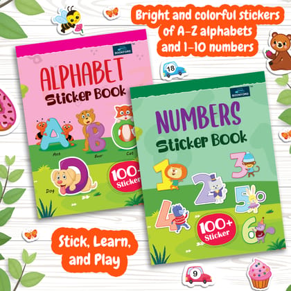 Alphabet And Numbers Sticker Book for kids (Set Of 2) Alphabet And Numbers Sticker Book for kids (Set Of 2)