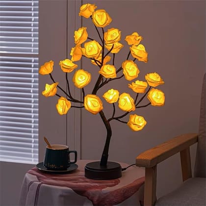 GLOWSERIE Golden Rose Branch Decorative Night Lamp