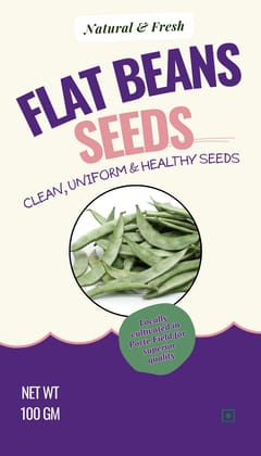 Premiun Flat Beans Seeds- 100gm
