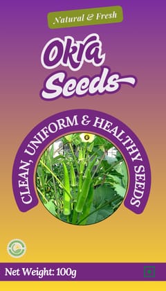 Premium Quality Okra Seeds- 100gm Premium Quality Okra Seeds- 100gm