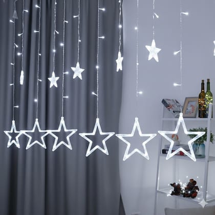 GLOWSERIE Energy-Efficient Twinkle Star Hanging Light String with Multiple Lighting Modes for Bedroom, Kids Room & Romantic Decor