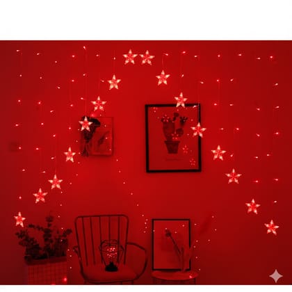 GLOWSERIE Star Hanging LED Fairy Lights for Wall, Window, Bedroom, Wedding & Holiday Decorative Lighting