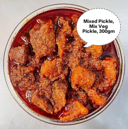 Mixed Pickle, Mix Veg Pickle, Pachranga Achar, Punjabi Mixed Achar, Spicy Vegetable Pickle 300gm