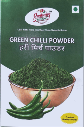 Premium Dehydrated Green Chilli Powder | 100% Pure | No Preservatives