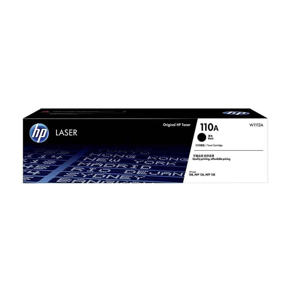 HP 110A Original Black Toner Cartridge (W1112A) for LaserJet 108, MFP 136, MFP 138