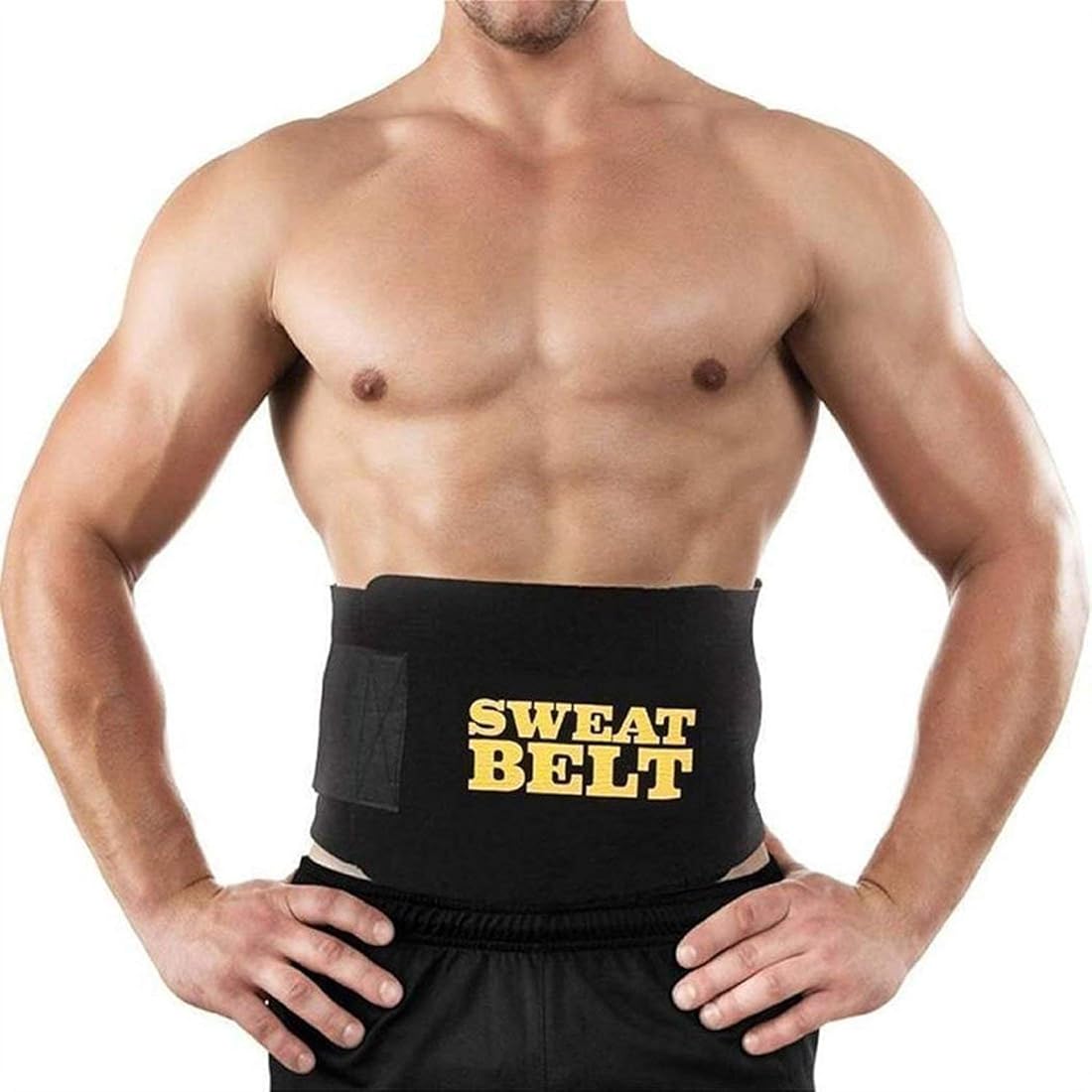 GLOWSERIE  Sweat Slimming Waist Belt for Gym and Fitness Training