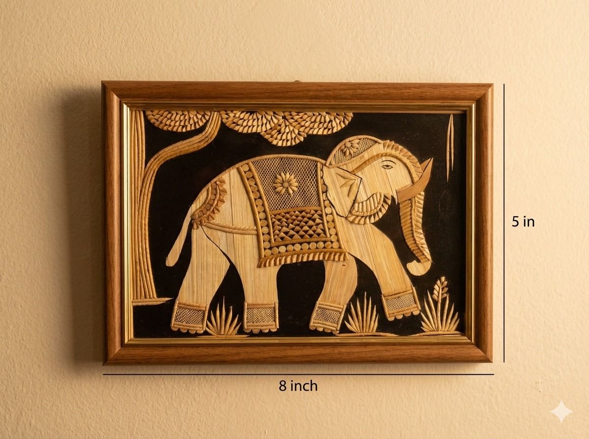 Bamboo Elephant Wall Art