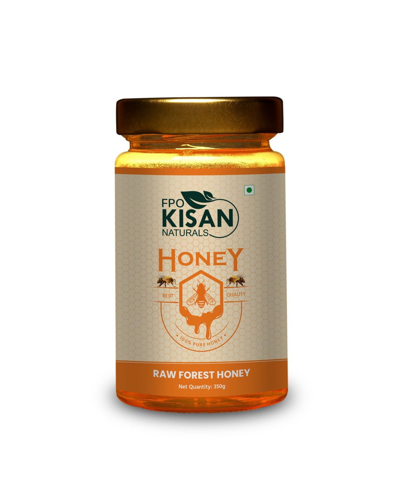 FPO KISAN NATURALS 100% Pure Raw Forest Honey - 350g