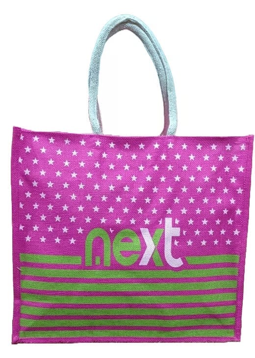 Jute Tote Bag (Pink)