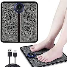 EMS Foot Massager Mat, 8 Pulse Modes, 19 Strength Levels, Electric Muscle Stimulator, Foldable Design