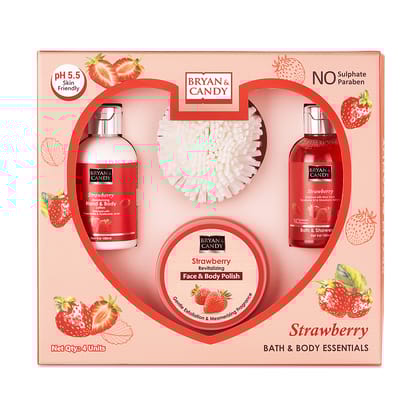 Bryan & Candy Strawberry White Heart Kit Gift Set For Women And Men