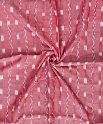 2.5m Pink Sambalpuri Handwoven Single Ikat Shirting Materials SFCSHI2269
