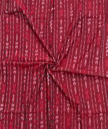2.5m Red Sambalpuri Handwoven Single Ikat Shirting Materials SFCSHI2276