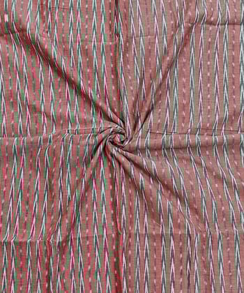 2.5m Red Sambalpuri Handwoven Single Ikat Shirting Materials SFCSHI2280