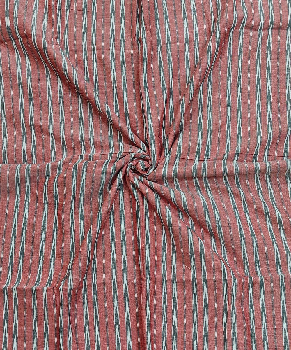 2.5m Red Sambalpuri Handwoven Single Ikat Shirting Materials SFCSHI2280