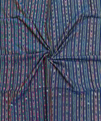 2.5m Blue Sambalpuri Handwoven Single Ikat Shirting Materials SFCSHI2283
