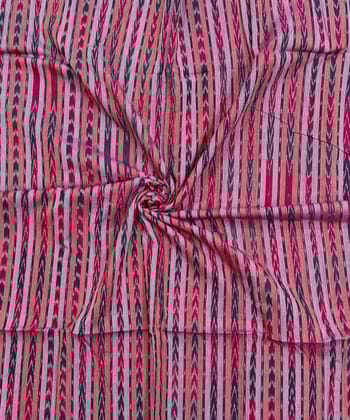 2.5m Purple Sambalpuri Handwoven Single Ikat Shirting Materials SFCSHI2285