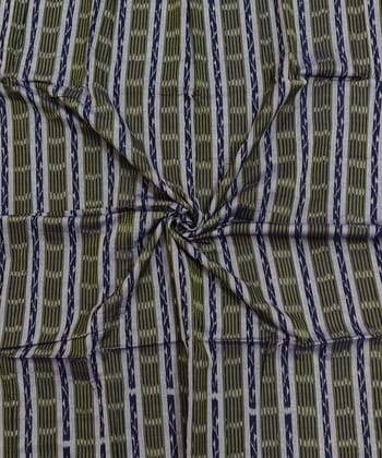 2.5m Olive Sambalpuri Handwoven Single Ikat Shirting Materials SFCSHI2286