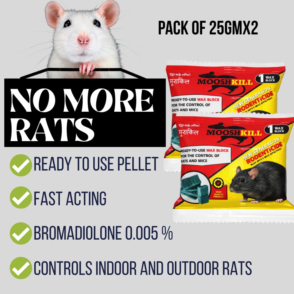 Powerfull Rat Killer Cake | Make Your Home Rats & Rodents Free | 25GM (Pack Of 2)