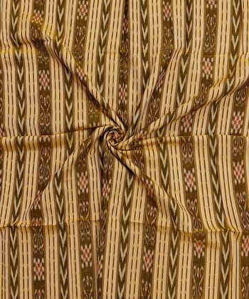 2.5m Yellow Sambalpuri Handwoven Single Ikat Shirting Materials SFCSHI2294