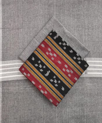 Black Sambalpuri Handwoven Single Ikat Suit SFCSUT1947