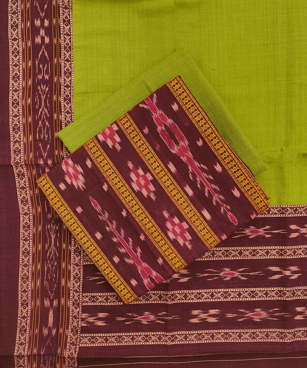 Maroon Sambalpuri Handwoven Single Ikat Suit SFCSUT1958