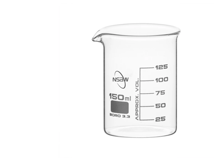 NSAW 150 ml Borosilicate Glass Beaker with Graduations