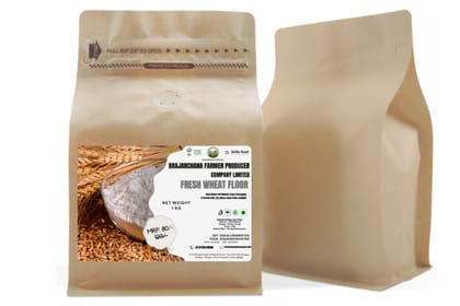 Brajarchana Fresh Wheat Flour, 1 KG - Premium Quality Atta for Roti & Baking