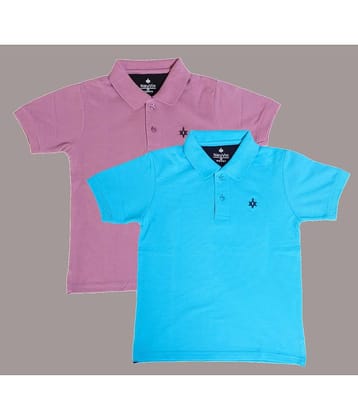 NEUVIN Pack of 1 Boys Cotton Blend Polo T-Shirt ( Multi Color )