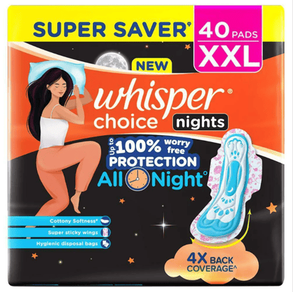 Whisper Choice Nights XXL Sanitary Pad 40 N