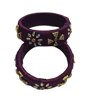 Silk Thread Bangles (Maroon)