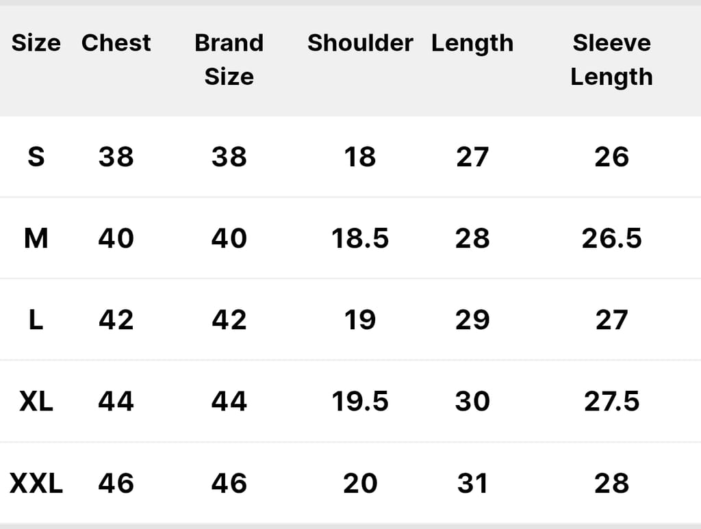 Size Guide