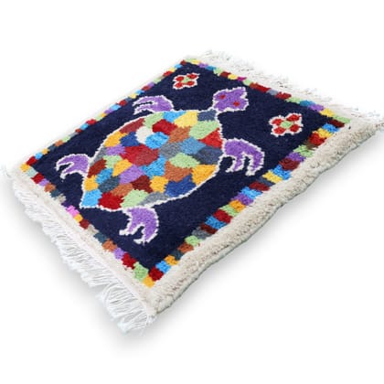 Eluru-Handcrafted Multicolor Turtle Design Shaggy Rug | Premium Decorative Floor Mat with Tassels Eluru-Handcrafted Multicolor Turtle Design Shaggy Rug | Premium Decorative Floor Mat with Tassels