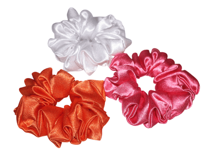 3 Pieces Satin Hair Scrunchies Hair Bands Ponytail Holder for Women Girls